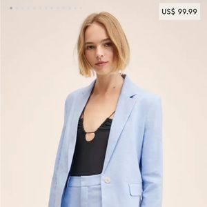 Mango Linen Blazer